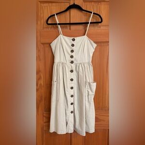Forever 21 Tan Button-Down Dress